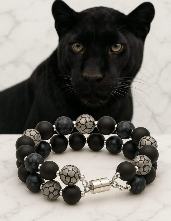 Dabīgo pērļu rokassprādze "Nakts Grācija"